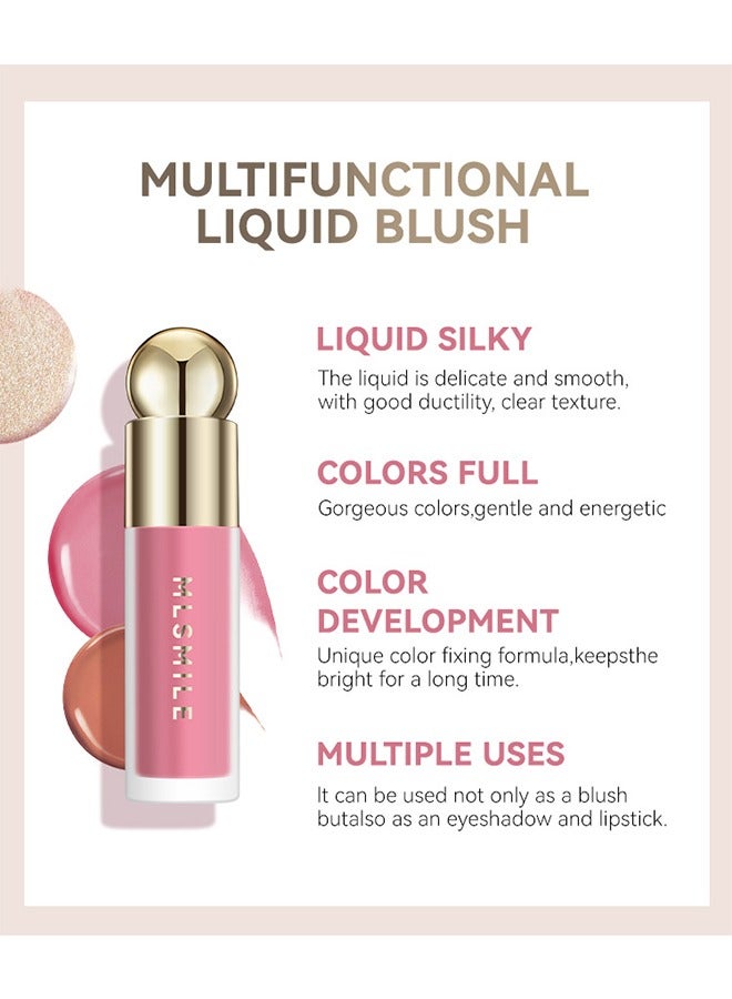 MySmile Liquid Blush Wand, Creme Blush Makeup Stick,Blush Beauty Makeup Dual Use for Cheeks & Lips, Long-Wearing,Dewy Finish,Skin Tint Blush, Contour Blush Wand, Gift for Women-03 - Image 4