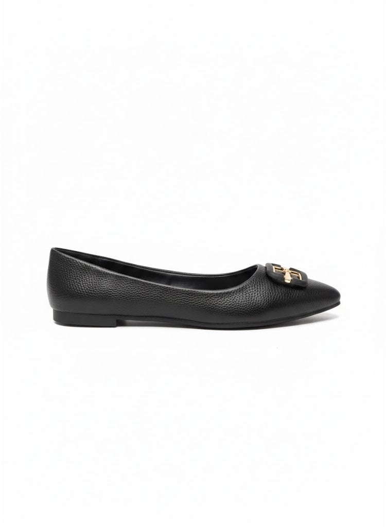 لايف ستيلاش  Ballerina Flat Leather Pointed BN-518 - Black - Image 3