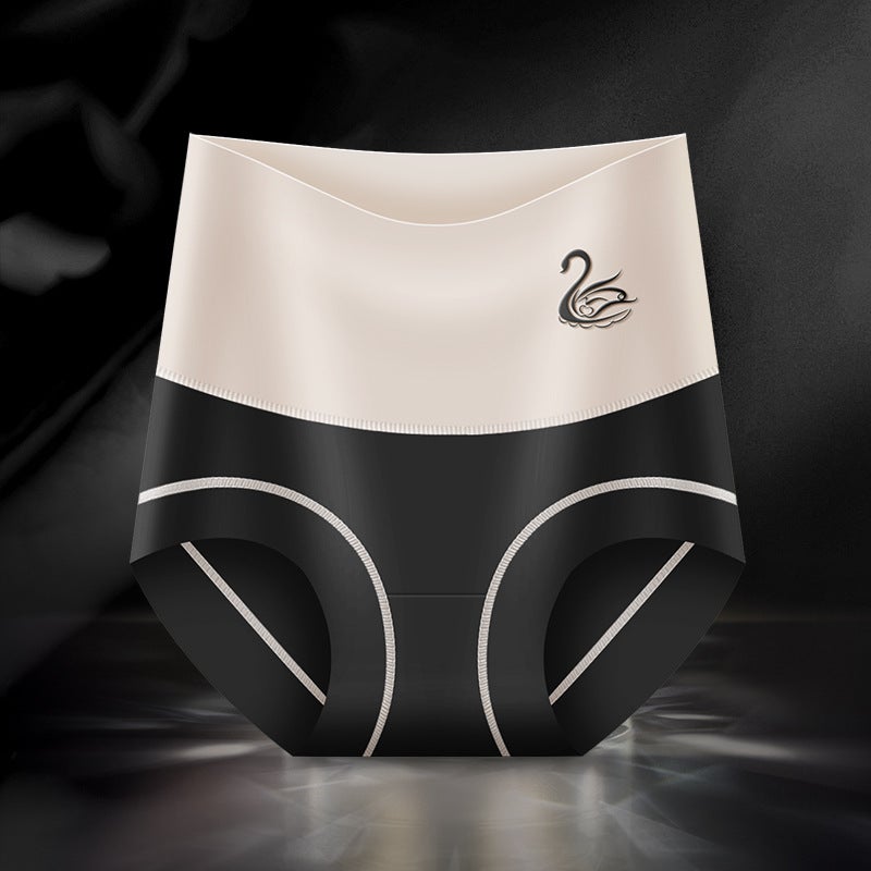 2024 High Waist Seamless Ice Silk Ladies Panties Black  - Image 1