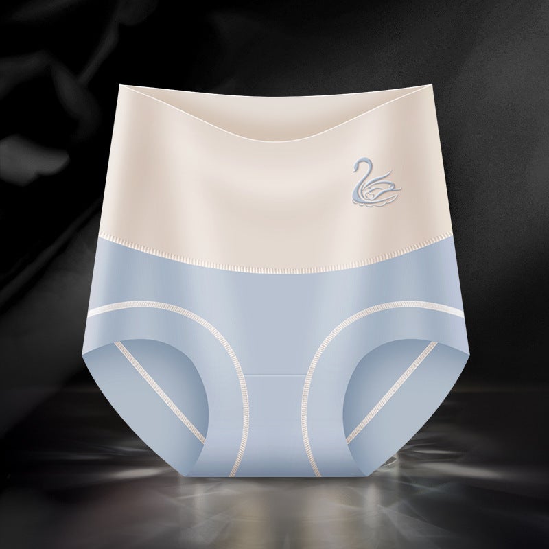 2024 High Waist Seamless Ice Silk Ladies Panties Black  - Image 2