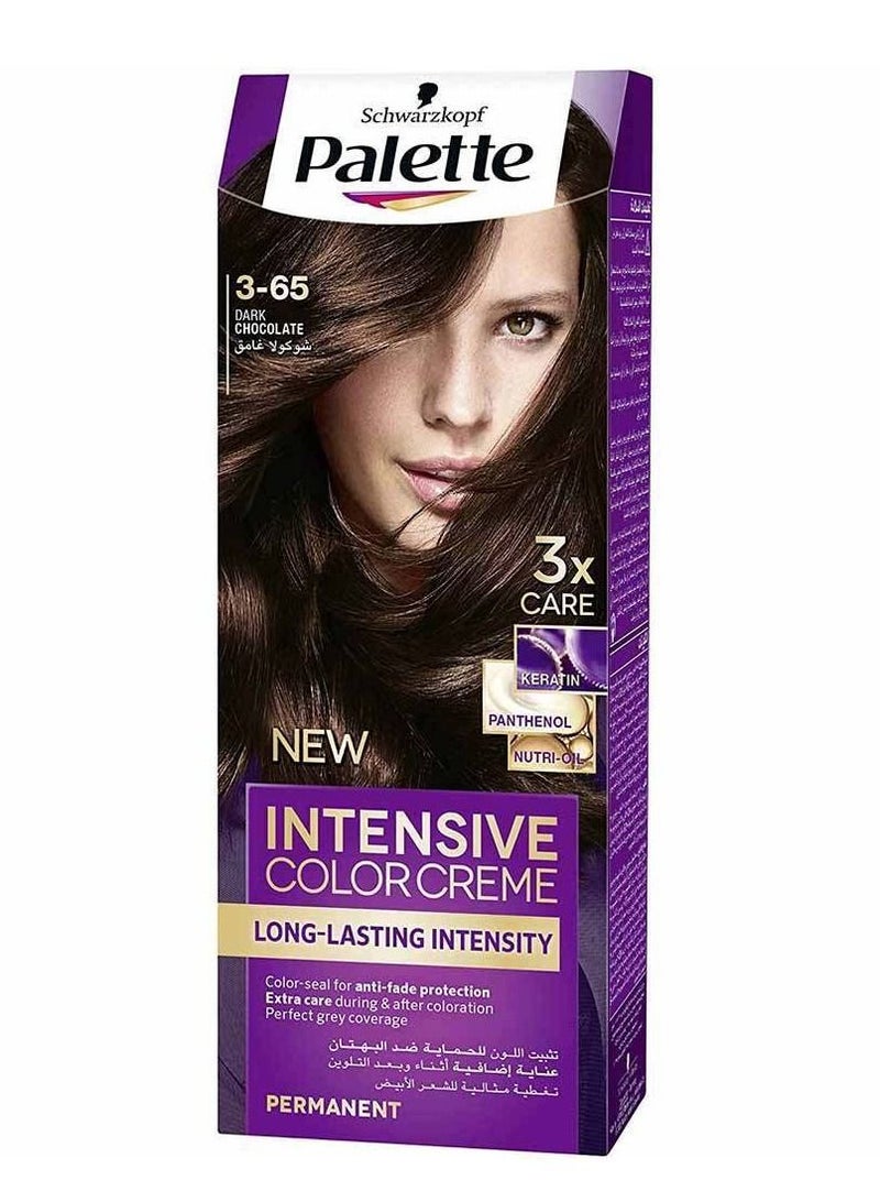 Schwarzkopf Palette Intensive Color Creme 3 65 Dark Chocolate Hair Colour for Women