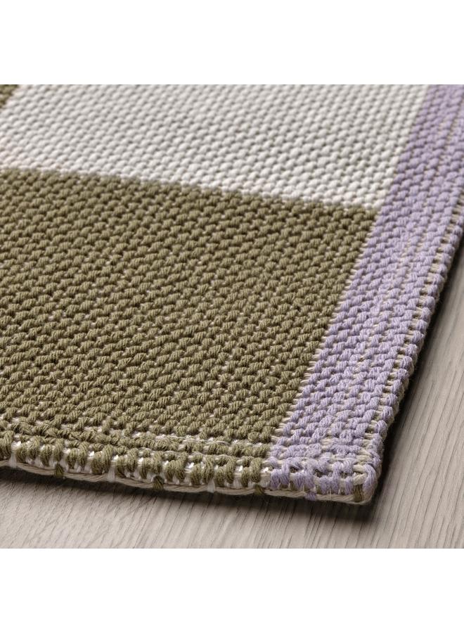 Zaboon Rug, flatwoven, white/green, 133x195 cm - Image 2