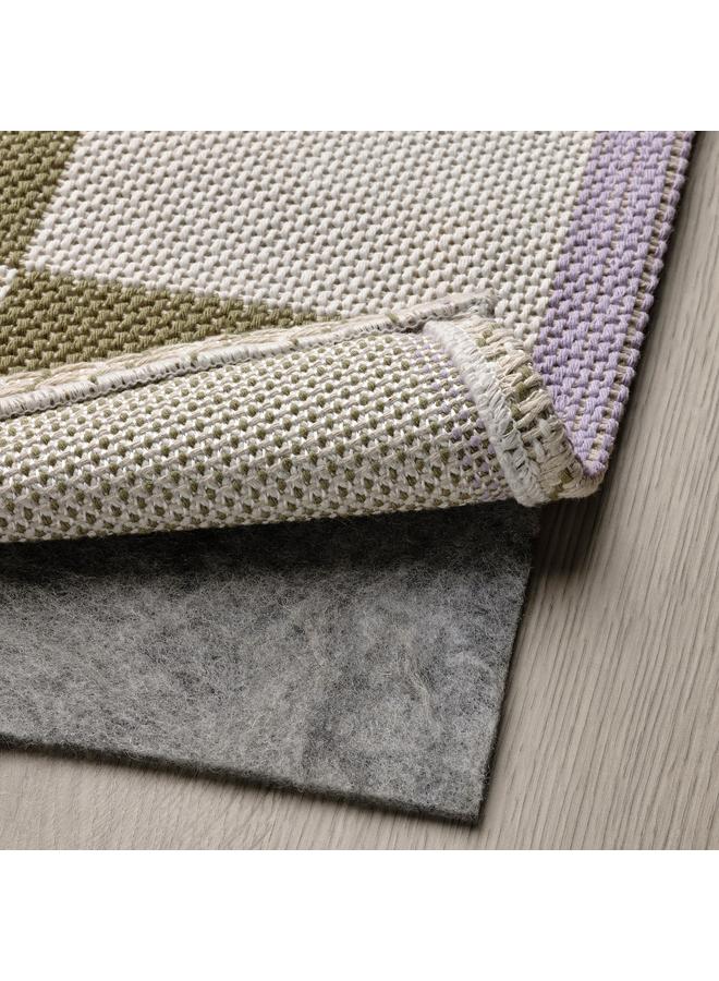 Zaboon Rug, flatwoven, white/green, 133x195 cm - Image 3