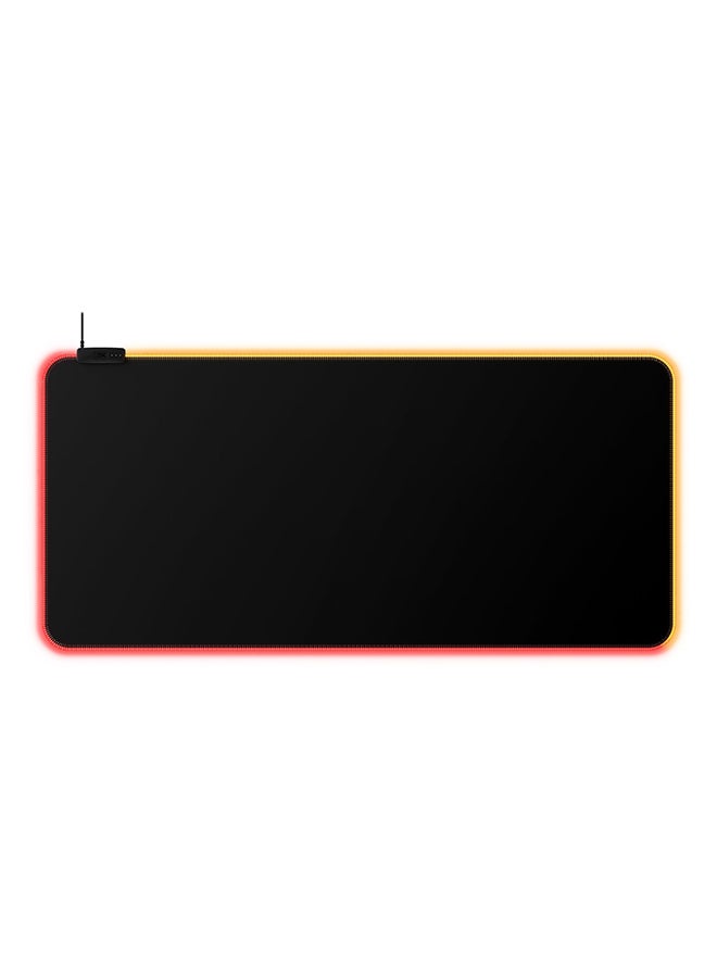 Pulsefire Mat RGB Gaming Mouse Pad, 2 RGB Lighting Zones, 3 Profiles Onboard Memory, Cloth Rubber Material, Anti-Slip Rubber Base, Seamless, Anti-Fray Stitching, XL, Black | 4S7T2AA