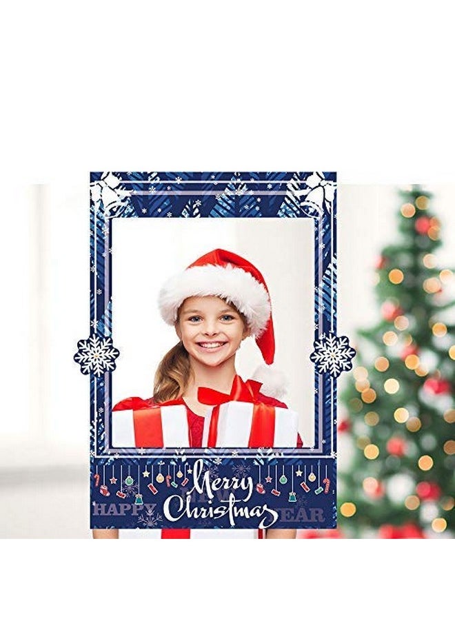 Omgouue 2 in 1 Christmas Photo Booth Props Frame Party Supplies - Christmas New Year Party Decorations  - Image 2