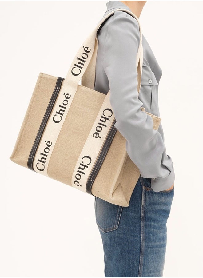 Chloe Large linen handbag  - Image 3