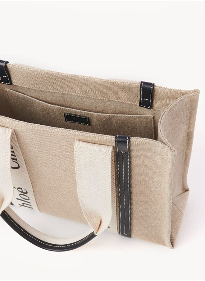 Chloe Large linen handbag  - Image 4