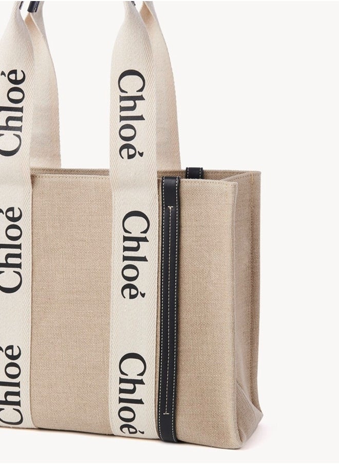 Chloe Large linen handbag  - Image 5