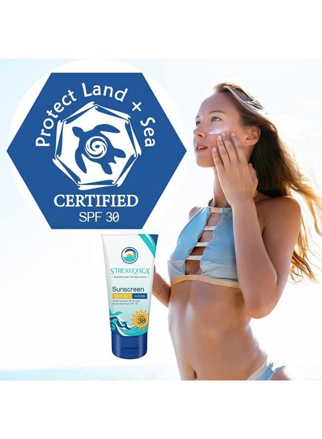 STREAM 2 SEA SPF 30 Mineral Sunscreen Biodegradable and Reef Safe Sunscreen, 3 Fl oz Non-Greasy and Moisturizing Mineral Sunscreen For Face Protection and Body Against UVA and UVB - Image 5