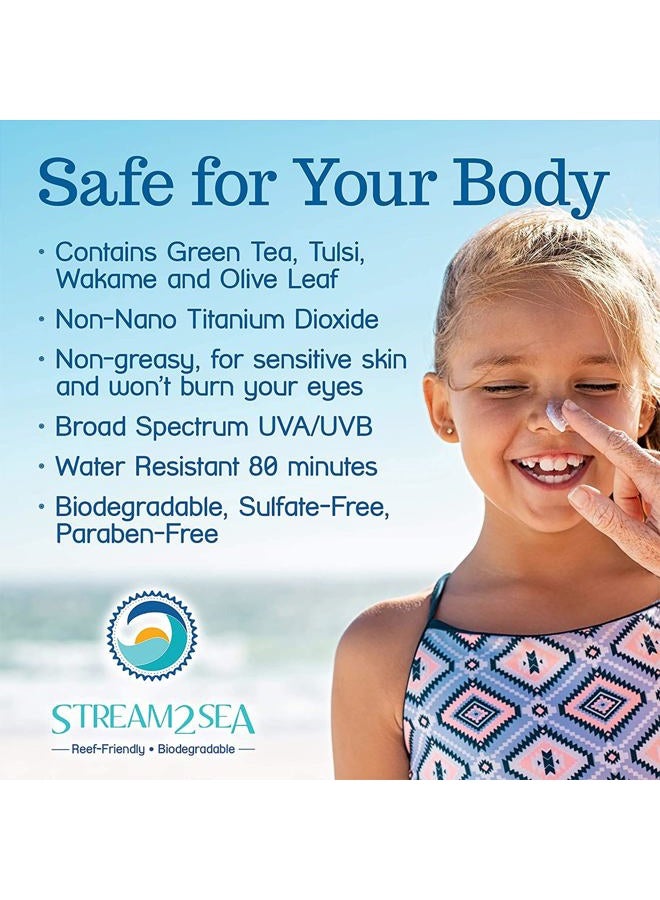 STREAM 2 SEA SPF 30 Mineral Sunscreen Biodegradable and Reef Safe Sunscreen, 3 Fl oz Non-Greasy and Moisturizing Mineral Sunscreen For Face Protection and Body Against UVA and UVB - Image 2