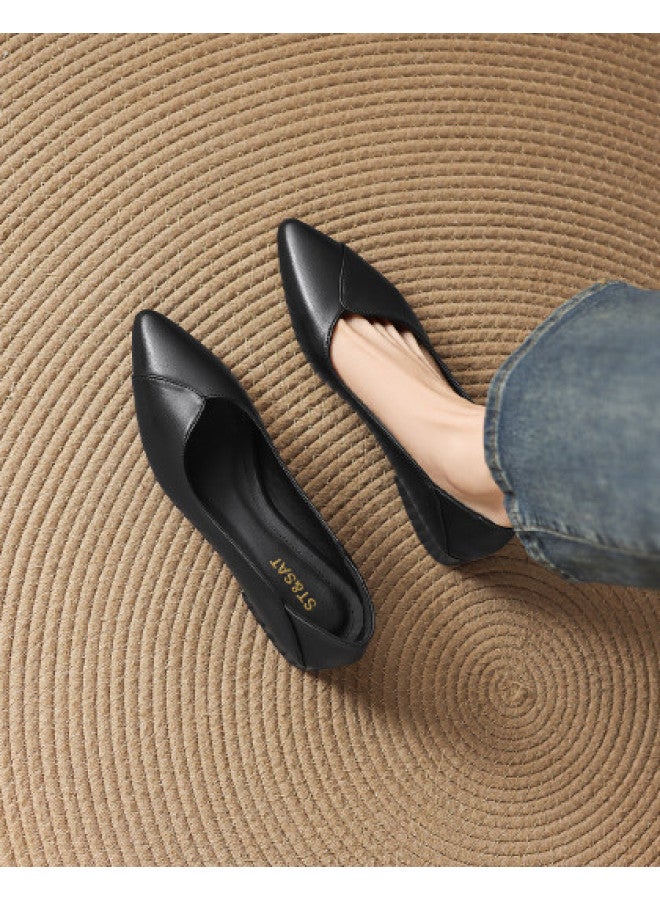 St&Sat Spring New Commuter Shoes Pointed Toe Fashion Wedding Shoes Business Fashion Banquet Leather Shoes - Image 1