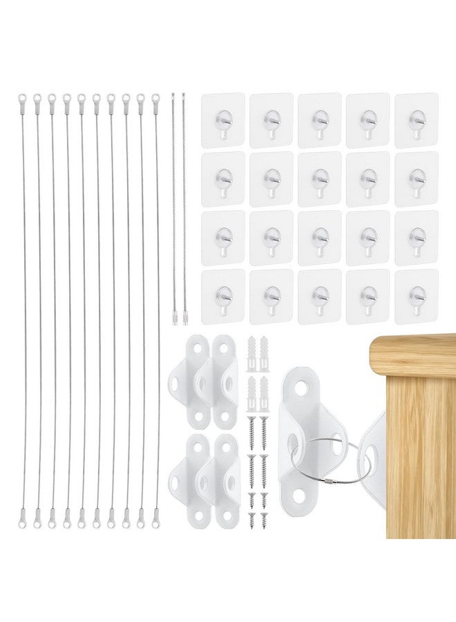 HONUTIGE 10 Pack Adjustable TV Safety Straps, Stainless Steel Furniture Straps, No-Drill Adhesive Anti-Tip Furniture Anchors for Baby Proofing, Secure Flat Screens Fix to Wall,Cabinet,Dresser,Stand Or Desk - Image 3