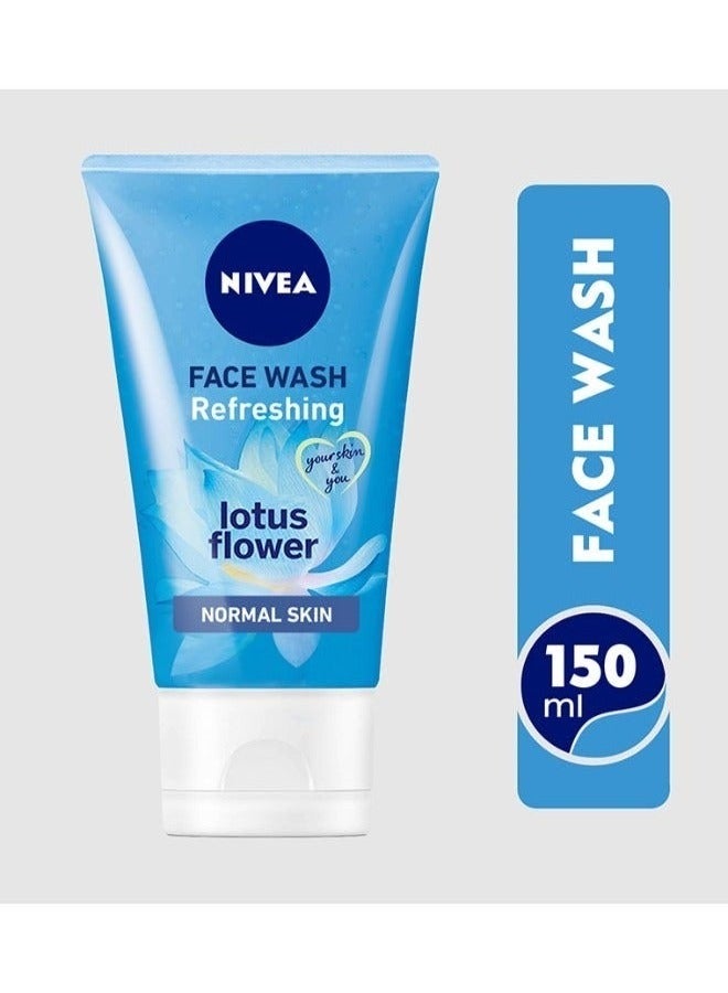 Nivea 2 pieces of NIVEA Refreshing Face Wash with Lotus Flower 150ml  - Image 4