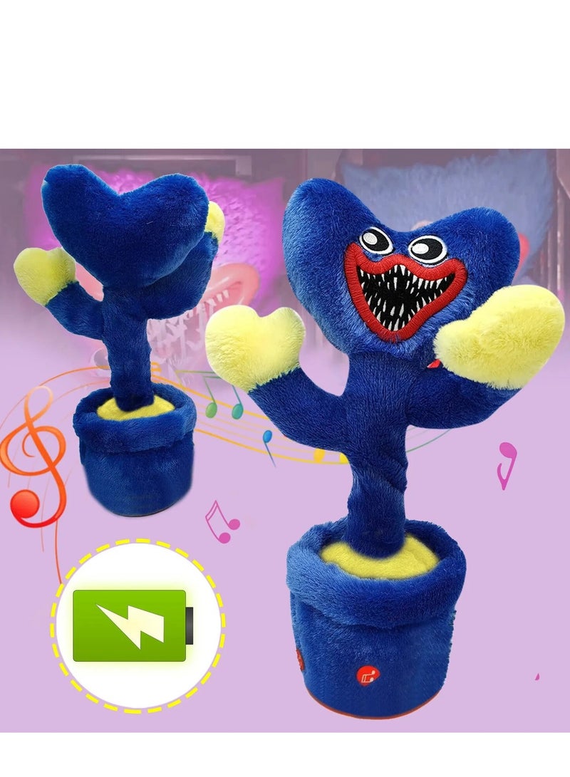 XiuWoo Talking Dancing Doll Toy in Blue – 35 cm Height, Plays Music and Makes Fun Movements, Interactive Funny Toy for Kids to Imitate Dancing and Singing, Perfect for Gifts and Entertainment - Image 4