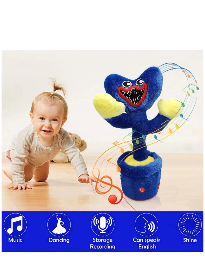 XiuWoo Talking Dancing Doll Toy in Blue – 35 cm Height, Plays Music and Makes Fun Movements, Interactive Funny Toy for Kids to Imitate Dancing and Singing, Perfect for Gifts and Entertainment - Image 3
