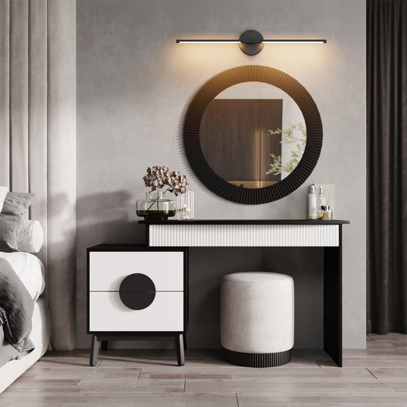 Coinmit 28In Black Wall Sconce Set of Two Hardwired 3000K LED Modern Wall Light Fixture 360Â° Rotatable for Living Room Hallway Bedroom(2 Pack) - Image 3