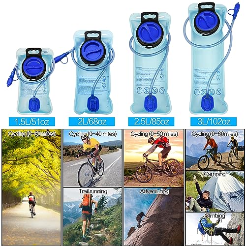 Mdvora 3L Hydration Bladder, Large Opening Water Storage Bladder Bag, for Cycling Hiking Camping(3L,2 Pack) - Image 2
