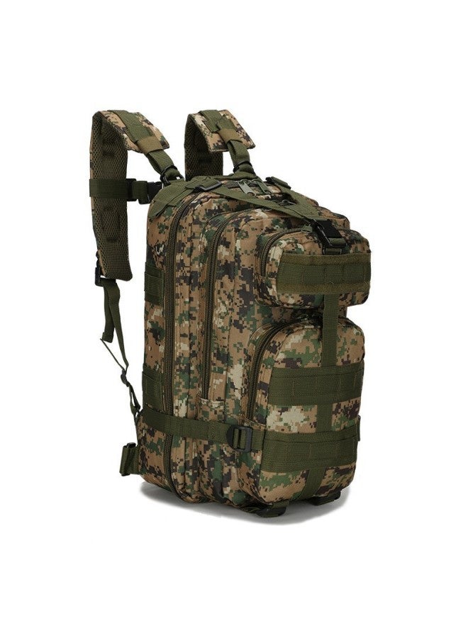 Generic Tactical Shoulder Outdoor Mountaineering Bag Army 30L Capacity Fan Camping Backpack Sports 3P Backpack Travelers Shoulder-Capacity:Black CP Camouflage  - Image 3