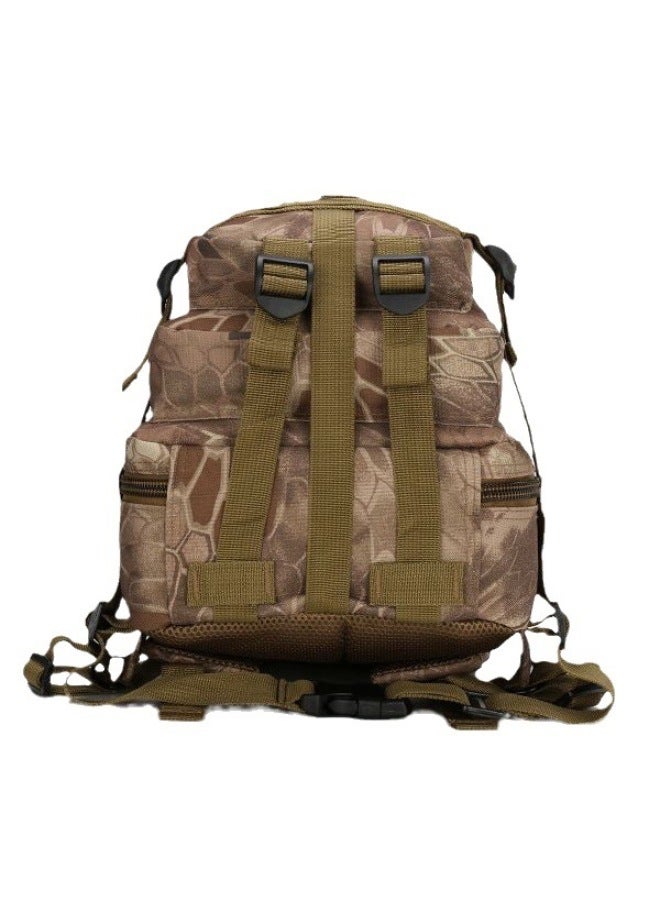 Generic Tactical Shoulder Outdoor Mountaineering Bag Army 30L Capacity Fan Camping Backpack Sports 3P Backpack Travelers Shoulder-Capacity:Black CP Camouflage  - Image 5