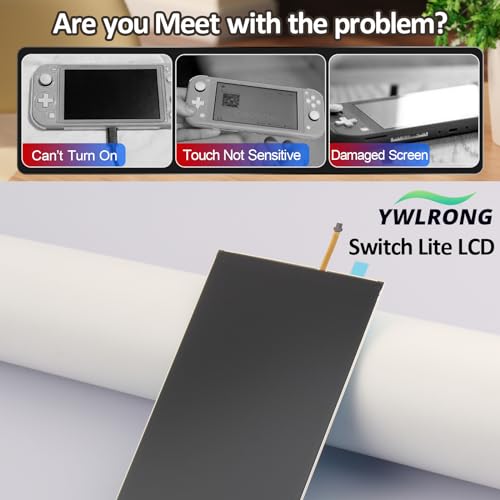 YWLRONG for Nintendo Switch Lite Screen Replacement for Switch Lite LCD Display Screen Assembly with Tools (Not Included Touch Digitizer) - Image 2