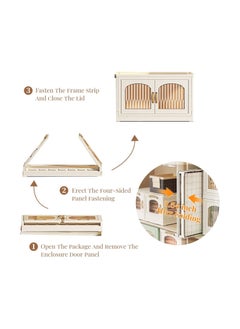 Generic Portable Kids Wardrobe Foldable Combination Wardrobe Baby and Children's Clothing Toy Storage Cabinet  Snack Cabinet (3 Low)  - Image 3