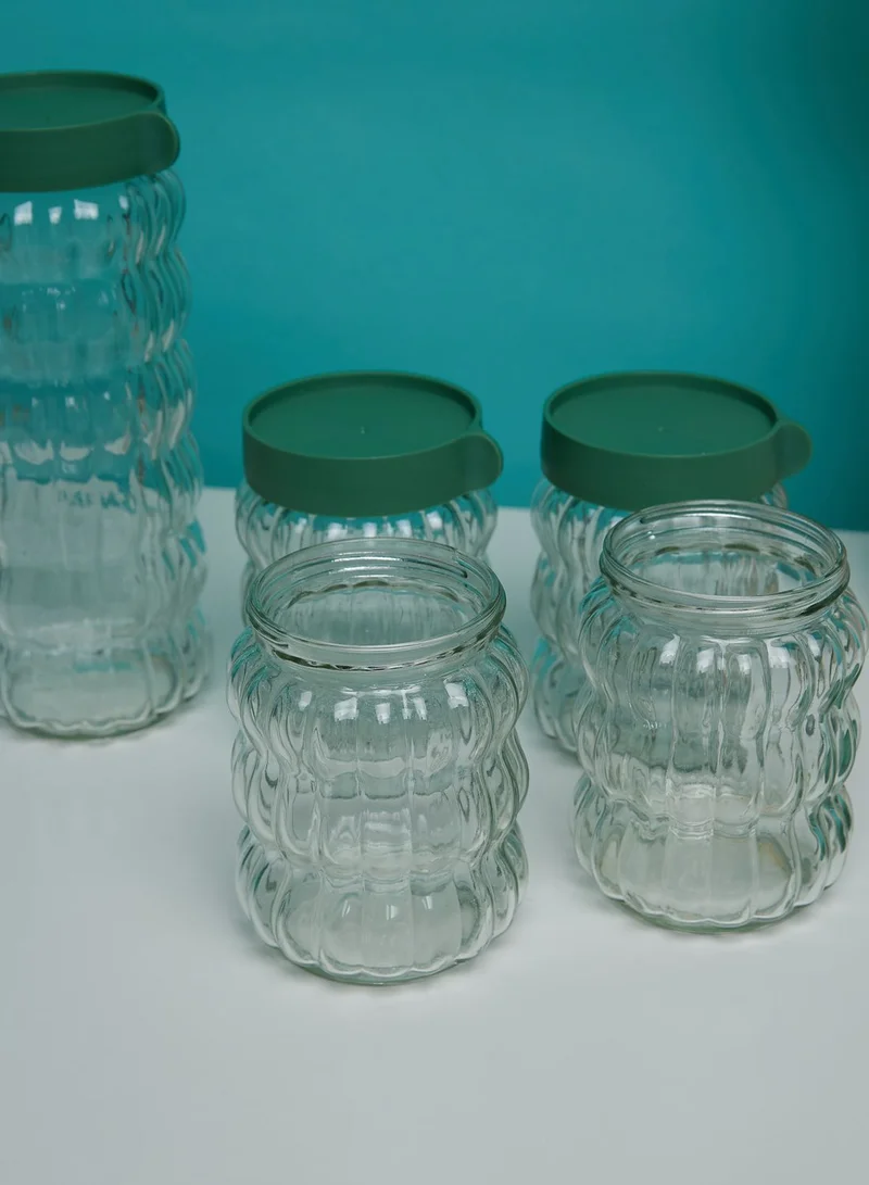 اورورا 5 Piece Glass Jar Set