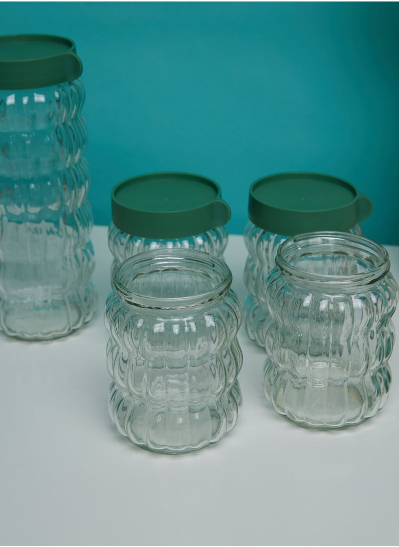 AURORA - 5 Piece Glass Jar Set - Image 1