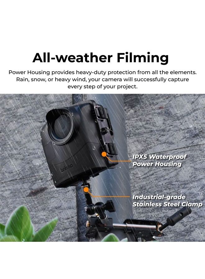Brinno BCC2000 Construction & Outdoor Security Time Lapse Camera Trio Bundle Pack, Camera, Industrial Clamp, & Weather-Resistant, 1-Year Battery Life - Image 3