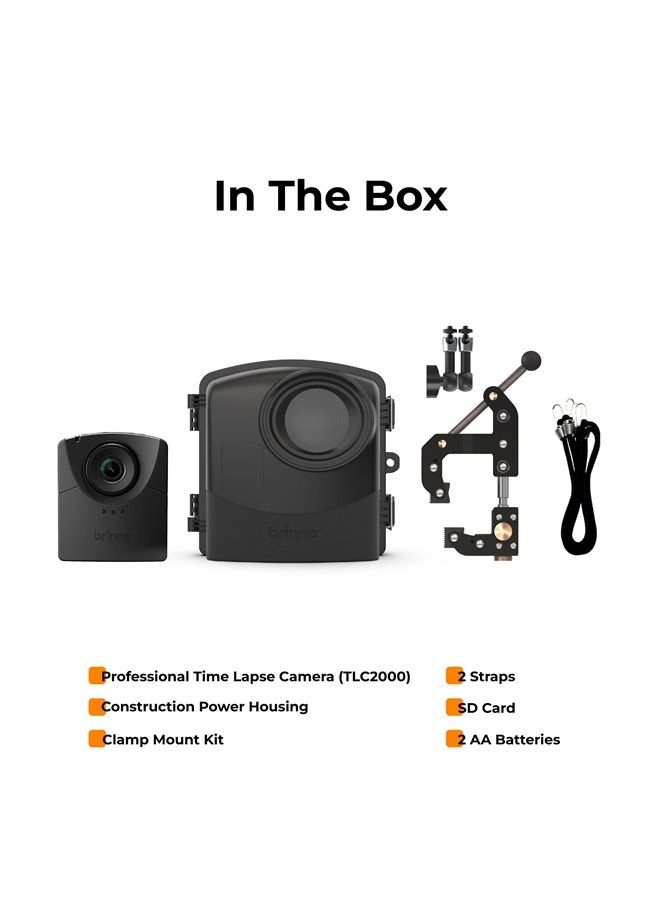 Brinno BCC2000 Construction & Outdoor Security Time Lapse Camera Trio Bundle Pack, Camera, Industrial Clamp, & Weather-Resistant, 1-Year Battery Life - Image 2