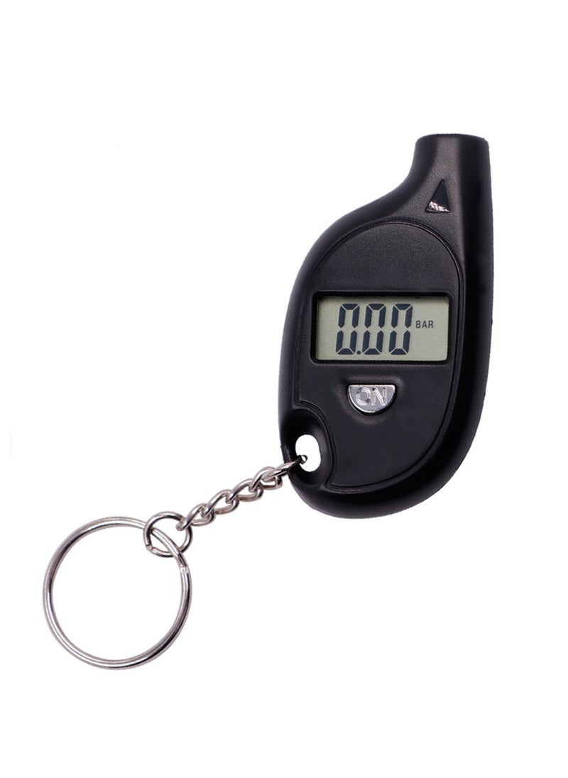 Generic LCD Digital Tire Pressure Gauge Mini Tyre Air Pressure Gauge with Keychain for Car Truck Motorcycle  - Image 1