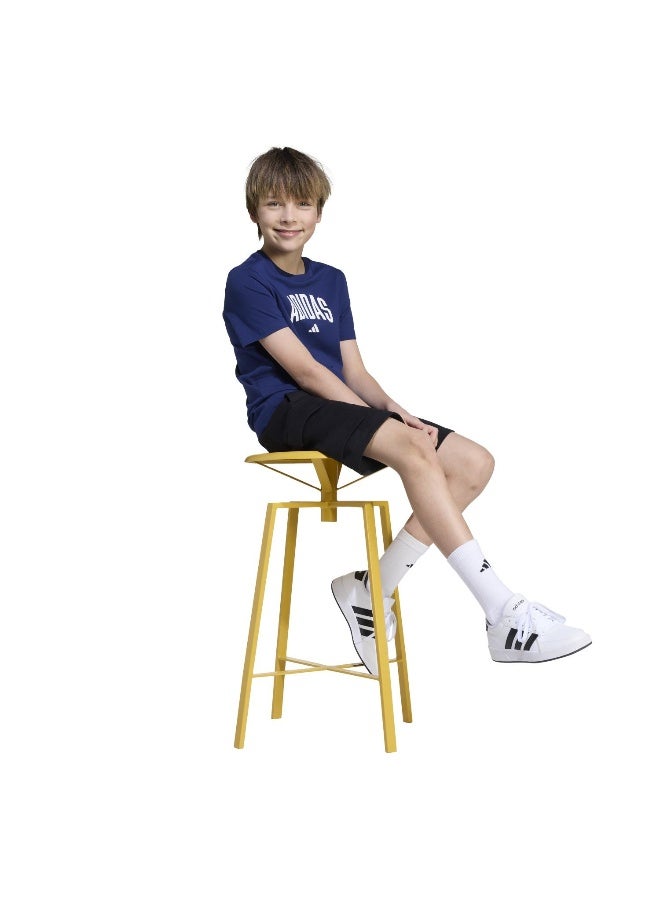 Adidas J Colleg T Blue Training T-Shirts For Junior 7-8Y - Image 4