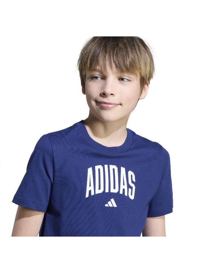 Adidas J Colleg T Blue Training T-Shirts For Junior 7-8Y - Image 5