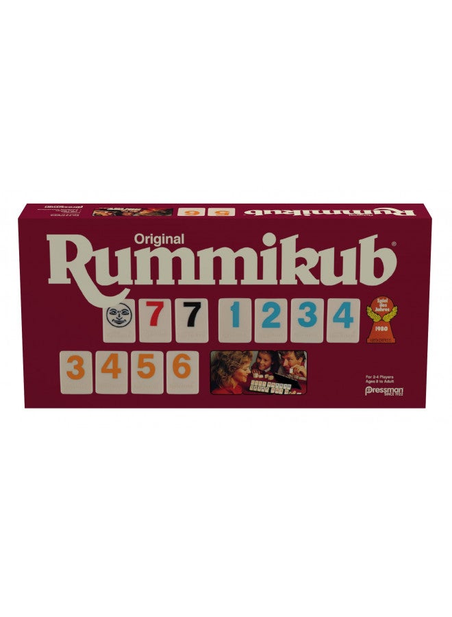 Pressman Original Retro Style Large Numbers Rummikub - Includes Tiles with Bright, Over-Sized, Inset Numbers for Easy Viewing, Multi Color - Image 1