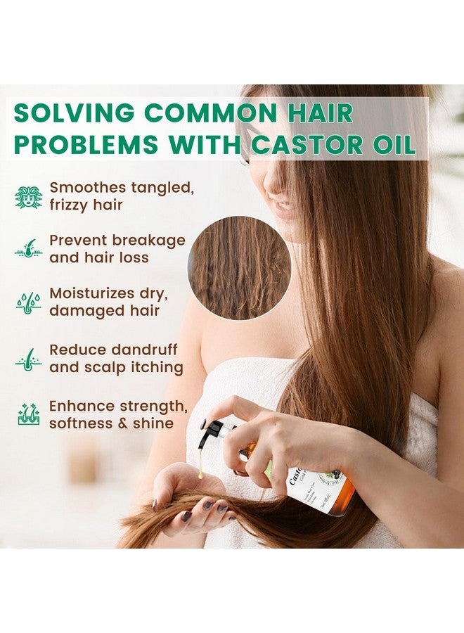 PHATOIL PHATOIL Organic Cold Pressed Castor Oil, 236ml/8fl.oz Glass Bottle with Pump Dispenser, USDA Certified Organic, Rich in Omega Fatty Acids, Ideal for Hair and Skin Care - Image 4