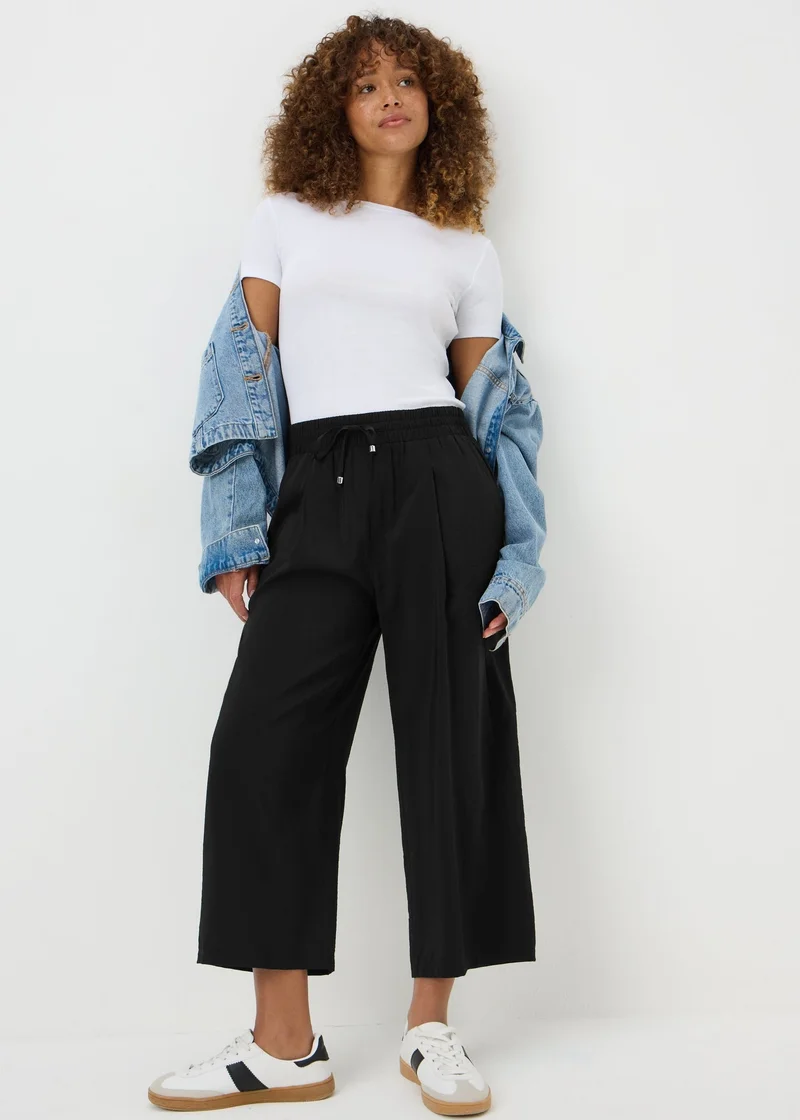 Matalan Black Airflow Cropped Trousers