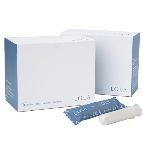 LOLA Super Organic Cotton Tampons, 32 Count - Super Non-Toxic Tampons, Period Feminine Hygiene Products, HSA FSA Approved Products Feminine Care - Image 1