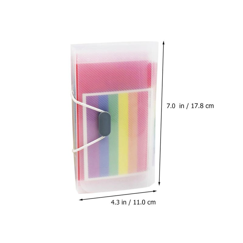 A6 Expanding File Folder 13 Compartments Plastic Document Organizer with Lanyard for Office Travel - Image 3
