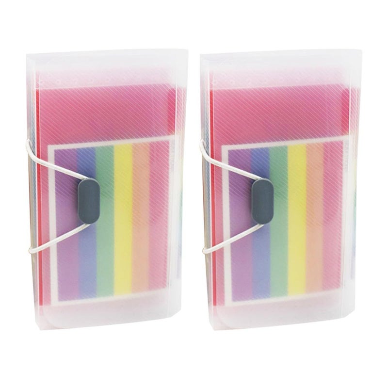 A6 Expanding File Folder 13 Compartments Plastic Document Organizer with Lanyard for Office Travel - Image 2