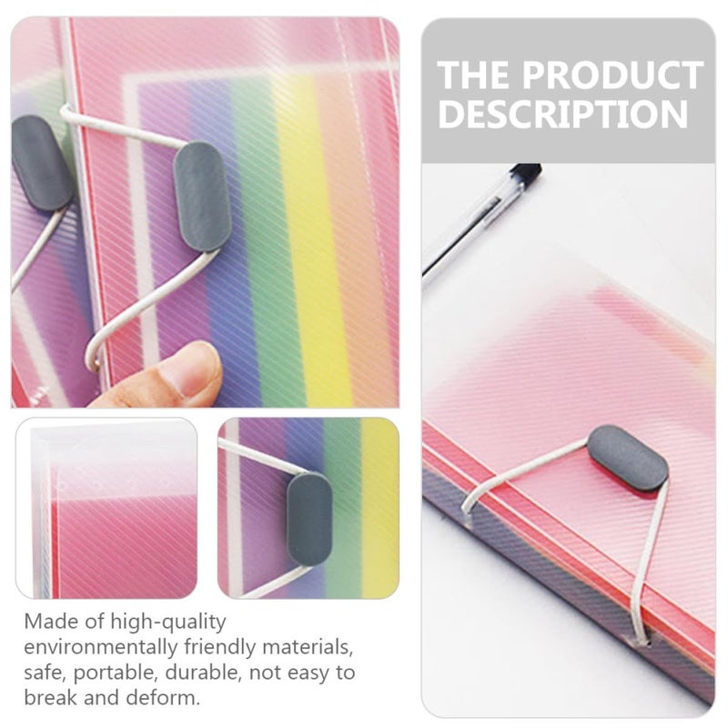 A6 Expanding File Folder 13 Compartments Plastic Document Organizer with Lanyard for Office Travel - Image 5