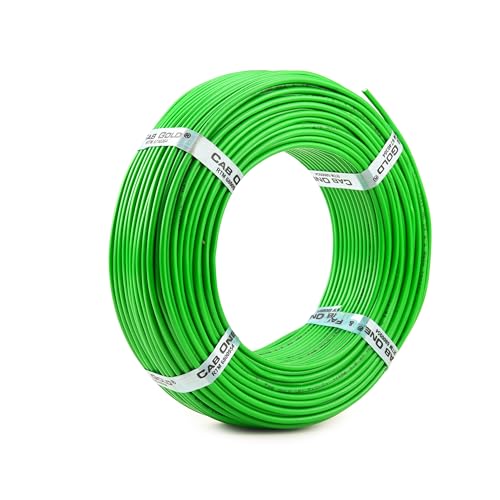 CabONE Lite 1.0 Sq mm Electrical Wire - 90m Blue Single Core CCA Copper Wire | Fire Retardant PVC Insulation for Domestic Wiring Green - Image 4
