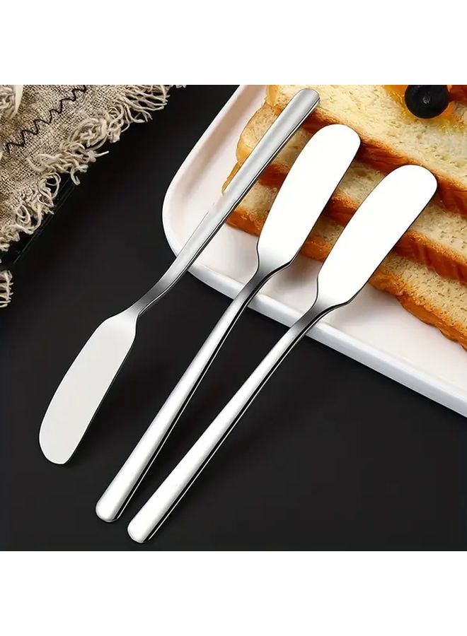 3Pcs Stainless Steel Multifunctional Butter Cheese Jar Spatula Kitchen Gadgets - Image 1