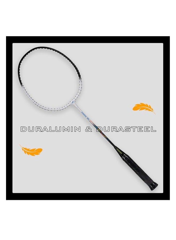 HUNDRED Powertek 100 (Set of 2) Badminton Racquet with Full Cover (Size: Standard, Grip Size: G5) | Strung | Material: Aluminium | Maximum Tension: 16-18lbs | for Intermediate player - Image 2