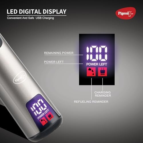 Pigeon 5-in-1 Multi-purpose Trimmer for Men | Stainless Steel Blade | Cordless Rechargeable with USB Type C Charging | LED Digital Display | 90 Min Runtime | 1.5 HR Charge Time | 2 Year Warranty - Image 3