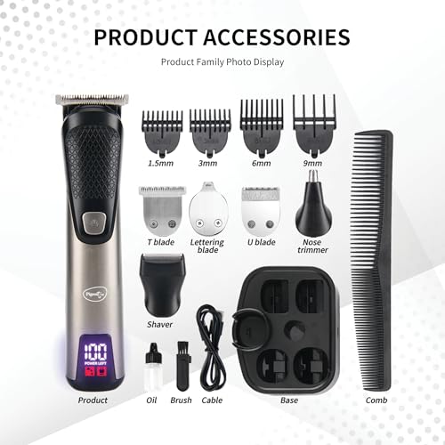 Pigeon 5-in-1 Multi-purpose Trimmer for Men | Stainless Steel Blade | Cordless Rechargeable with USB Type C Charging | LED Digital Display | 90 Min Runtime | 1.5 HR Charge Time | 2 Year Warranty - Image 2