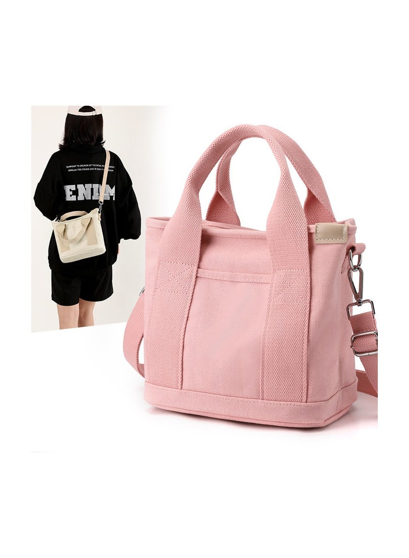 Canvas Tote Bag for Women with Multi Pockets,Trendy Shoulder Handbag with Compartments for shopping,Work,Beach - Image 2