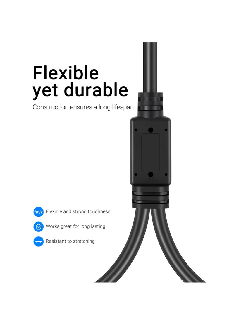 SYOSI XLR Splitter Cable 1 Male to 2 Female XLR Y Splitter Micrphone 3pin XLR Female to Dual XLR Male Balanced Mic Audio Cables for Speaker Systems Radio Station Stage Lighting 11.8inch - Image 3