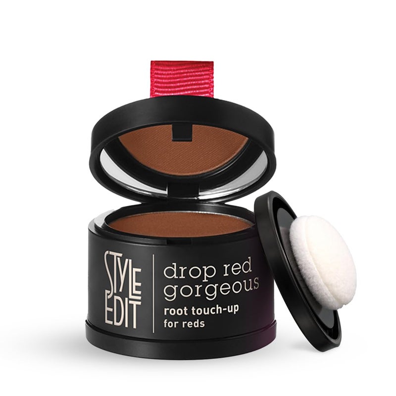 Style Edit Root Touch Up Powder for Medium Red Hair | Cover Up Hair Color for Grays and Roots Coverage | Mineral Infused Binding Hairline Powder | 0.13 oz. Tub - Image 1