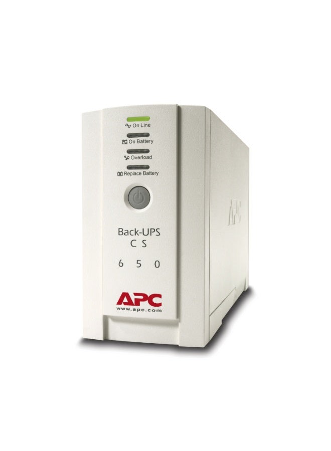 APC Back-UPS CS 650VA/400W Tower UPS 230V 4xIEC Outlets (Renewed) Tested Working New Battery - Image 1