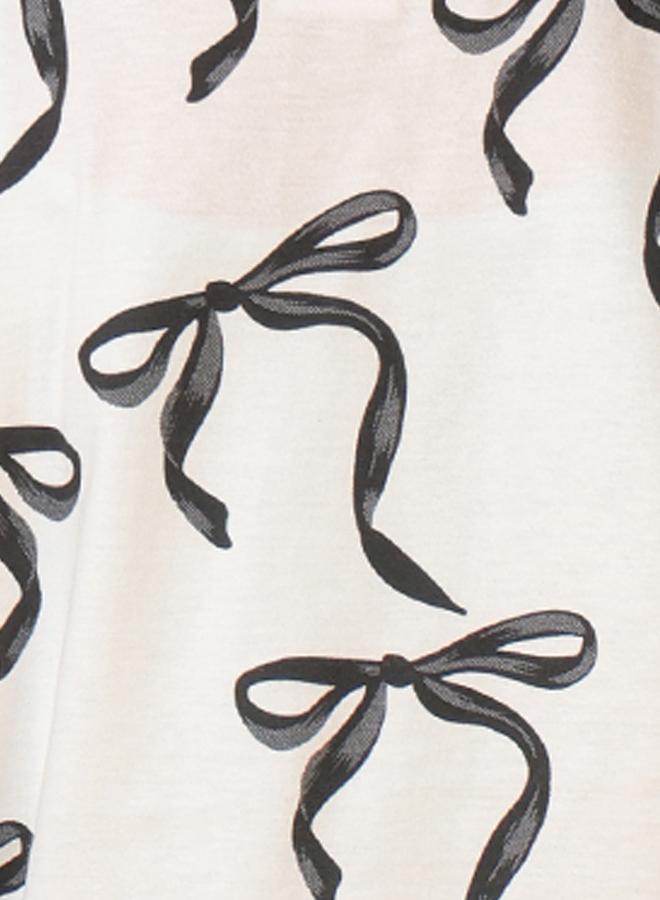 Anthrilo All-Over Bow Print Short Sleeve T-Shirt and Shorts Set - Image 4