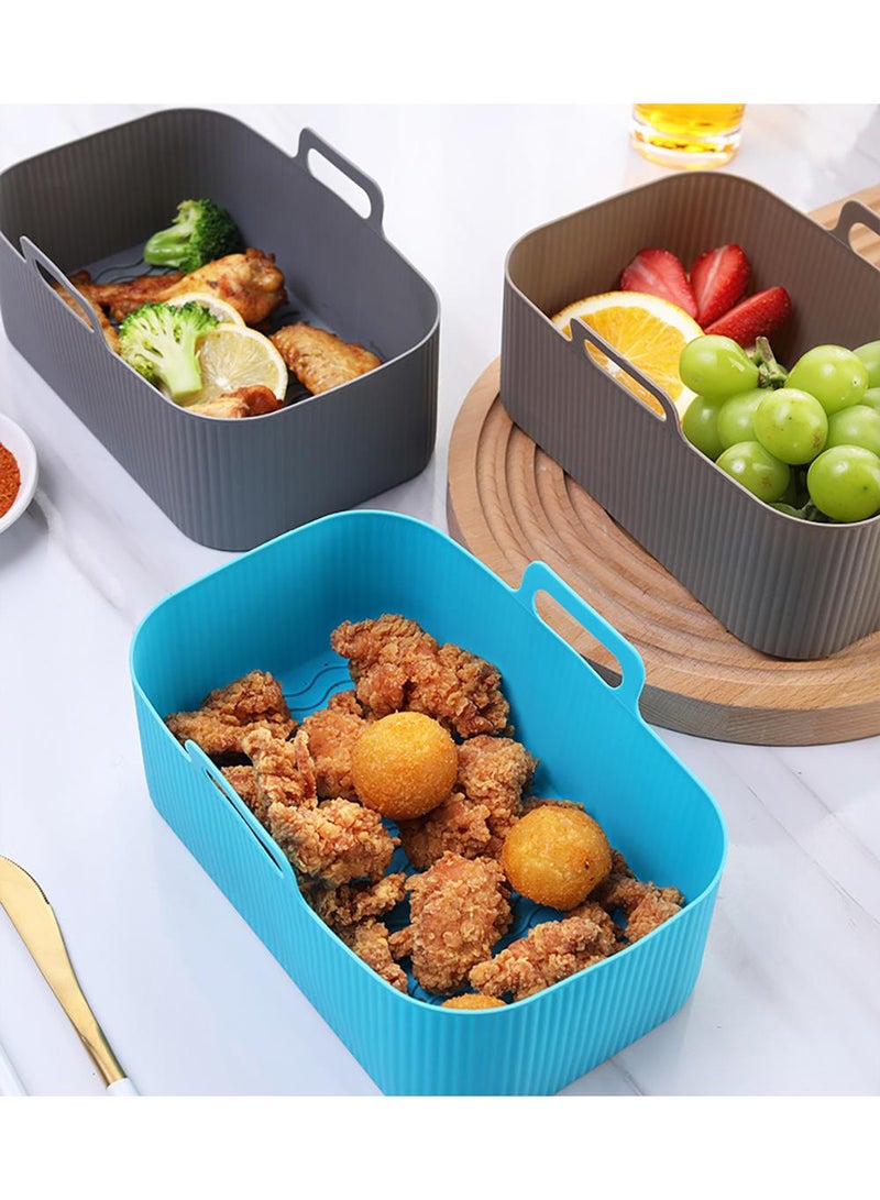 Sweet seven بطانات سيليكون قابلة لإعادة الاستخدام لمقلاة الهواء - مجموعة من 4 بطانات مربعة للطهي الآمن في المقالي الهوائية. استبدال ورق البرشمان. مثالية للخبز والتحميص. - Image 2